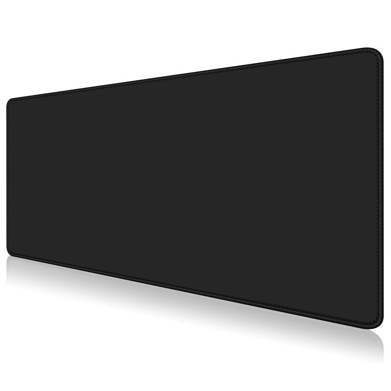 Dapesuom Large Mouse Pad  Extended Gaming Mouse Pad with Stitched Edges  Waterproof Desk Pads with Non-Slip Base  Computer Keyboard Pad  Big Mouse Mat for Laptop  Office  23.6 x 11.8 in  Jet Black - Image 1